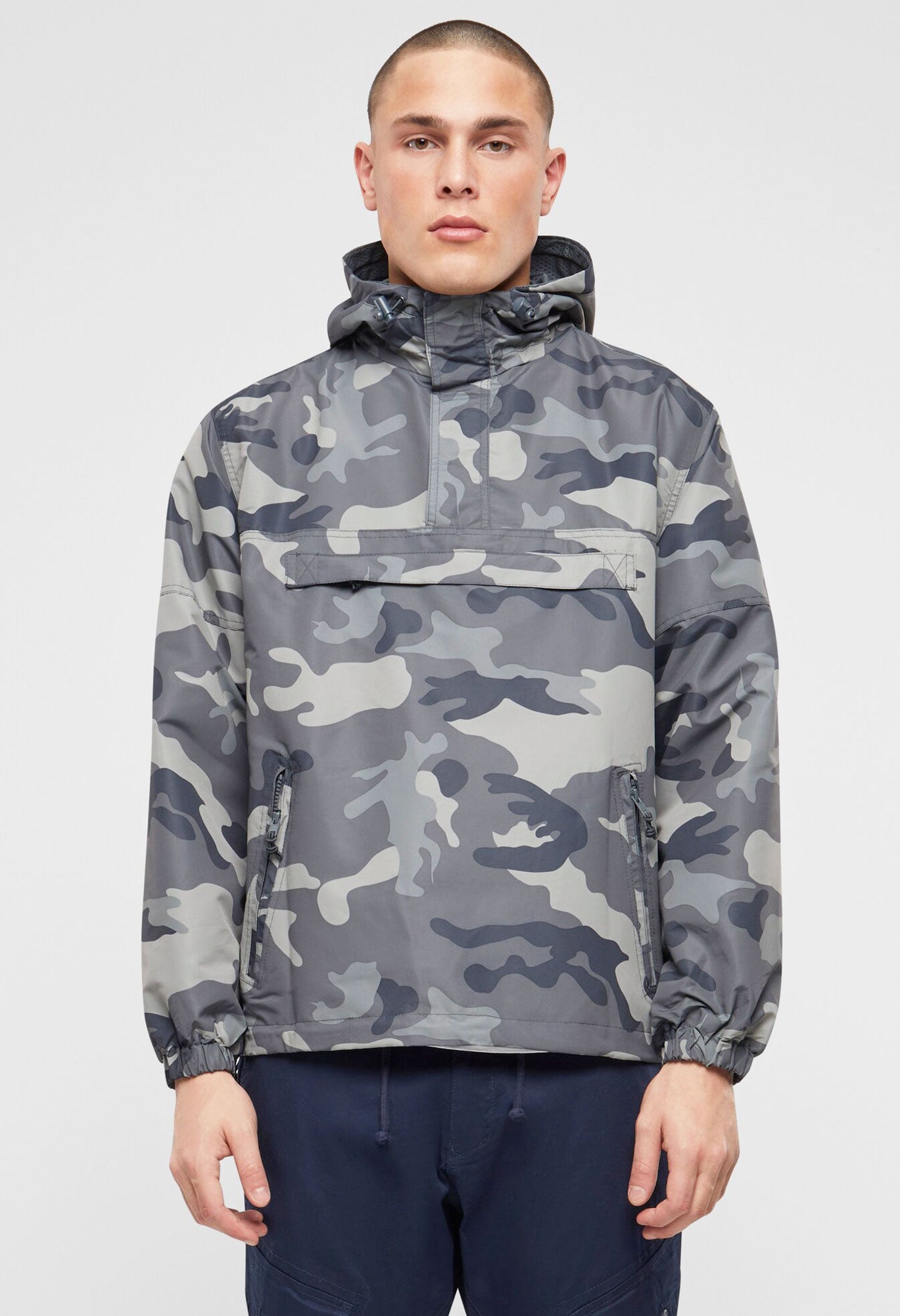 Geaca de Vant Summer Grey Camo Brandit - Protectie Usoara
