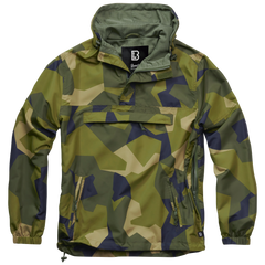 Geaca de Vant Summer Swedish Camo/Olive/Blue Brandit - Protectie Usoara