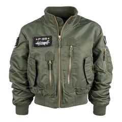 Geacă de Zbor Kinder F-35 Flight Jacket Verde Stil Militar - Aventura Aeriană Măiestrită