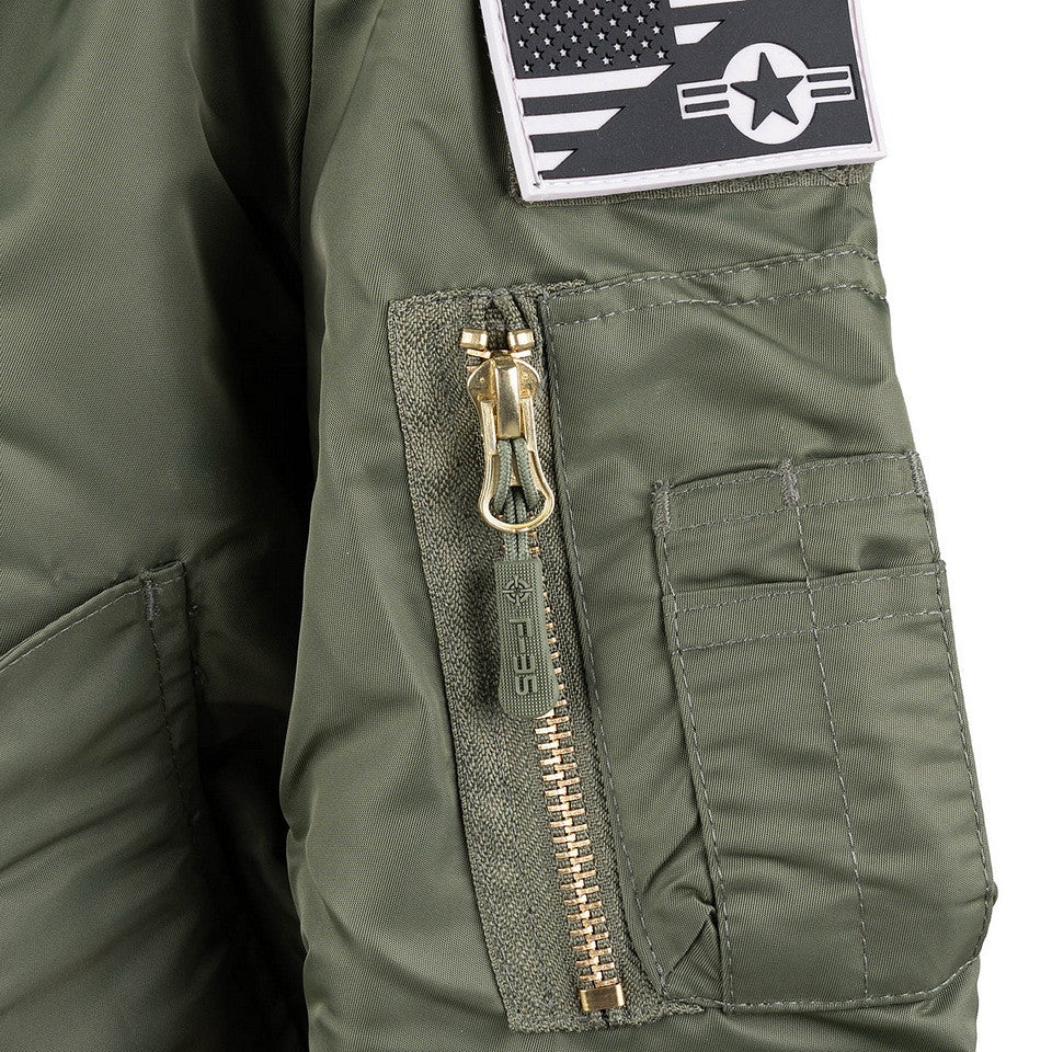 Geacă de Zbor Kinder F-35 Flight Jacket Verde Stil Militar - Aventura Aeriană Măiestrită