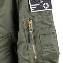 Geacă de Zbor Kinder F-35 Flight Jacket Verde Stil Militar - Aventura Aeriană Măiestrită