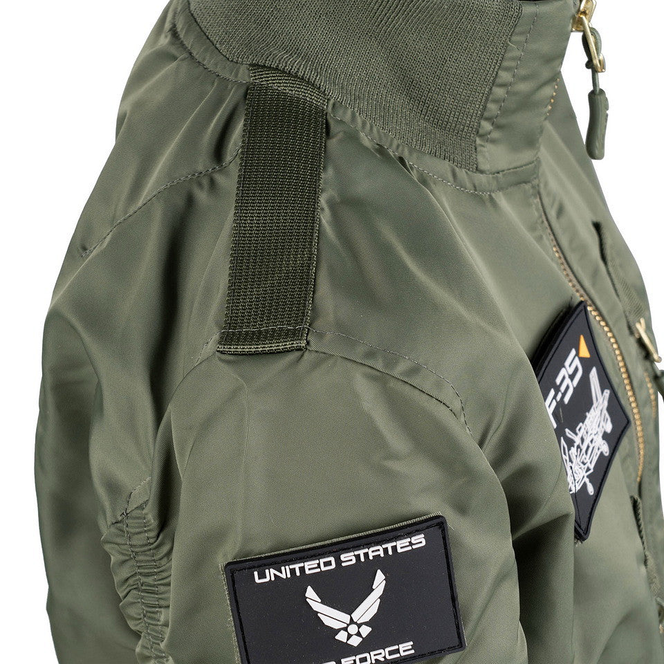 Geacă de Zbor Kinder F-35 Flight Jacket Verde Stil Militar - Aventura Aeriană Măiestrită
