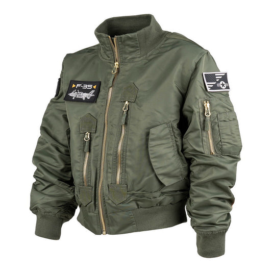Geacă de Zbor Kinder F-35 Flight Jacket Verde Stil Militar - Aventura Aeriană Măiestrită
