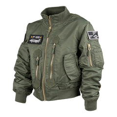 Geacă de Zbor Kinder F-35 Flight Jacket Verde Stil Militar - Aventura Aeriană Măiestrită