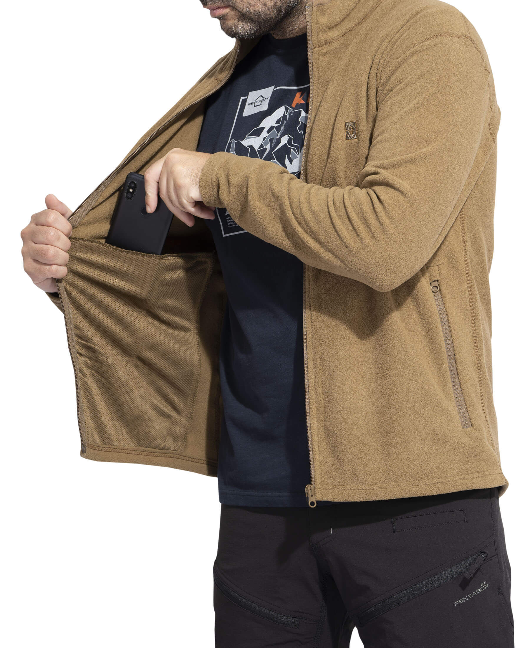 Geaca Elk Fleece D08101 Coyote Pentagon Tactical - Confort Superior și Protecție Versatilă