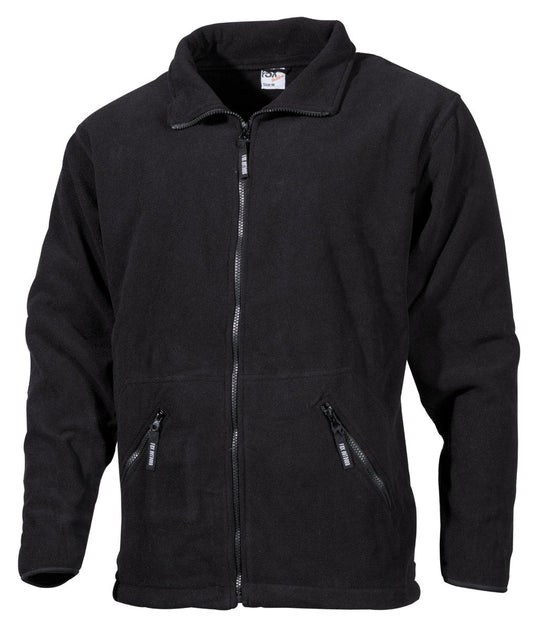 Geacă Fleece Arber Negru FoxOutdoor - Fermoar Frontal, Buzunare cu Fermoar