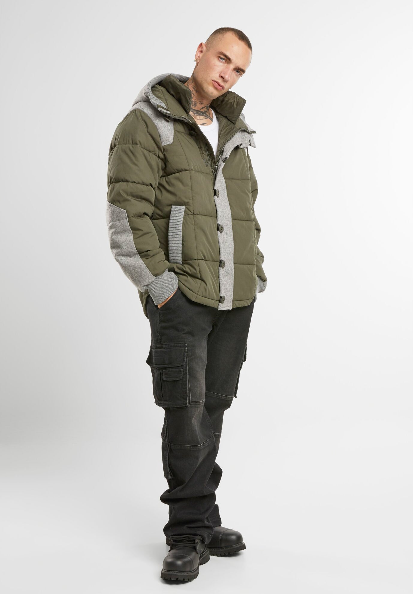 Geaca Garret Oliv-Grey Materialmi Brandit - Confort Tactic Zilnic