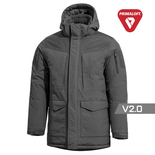 Geaca Hcp V2.0 Primaloft® Parka Cinder Grey Pentagon Tactical - Protecție Extremă și Rezistență în orice Condiții
