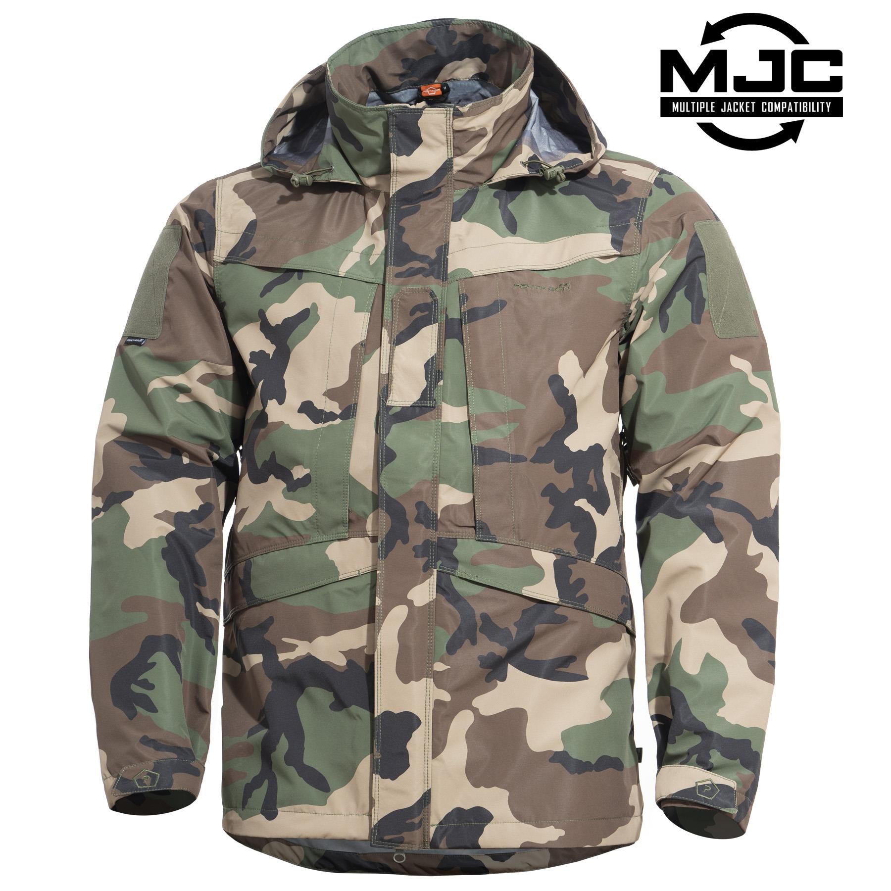 Geaca Hurricane Shell Jacket Camo -Camo Woodland Pentagon Tactical - Protecție Completă în orice Condiții