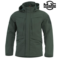 Geaca Hurricane Shell Jacket Forest Night Green Pentagon Tactical - Protecție Supremă în Condiții Extreme
