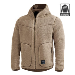 Geaca Ianos Sherpa 2-in-1 Reversible Fleece Jacket | KHAKI/RAL7013 Pentagon Tactical - Versatilitate și Adaptabilitate în orice Mediu