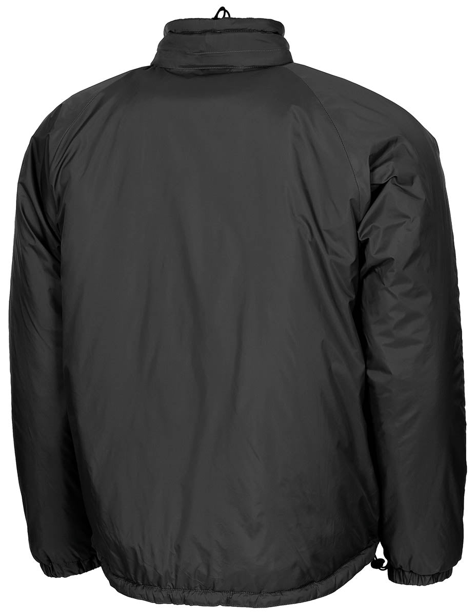 Geacă Iarnă Brit. Thermojacke Negru MFH - Glugă Ascunsă, Guler Fleece