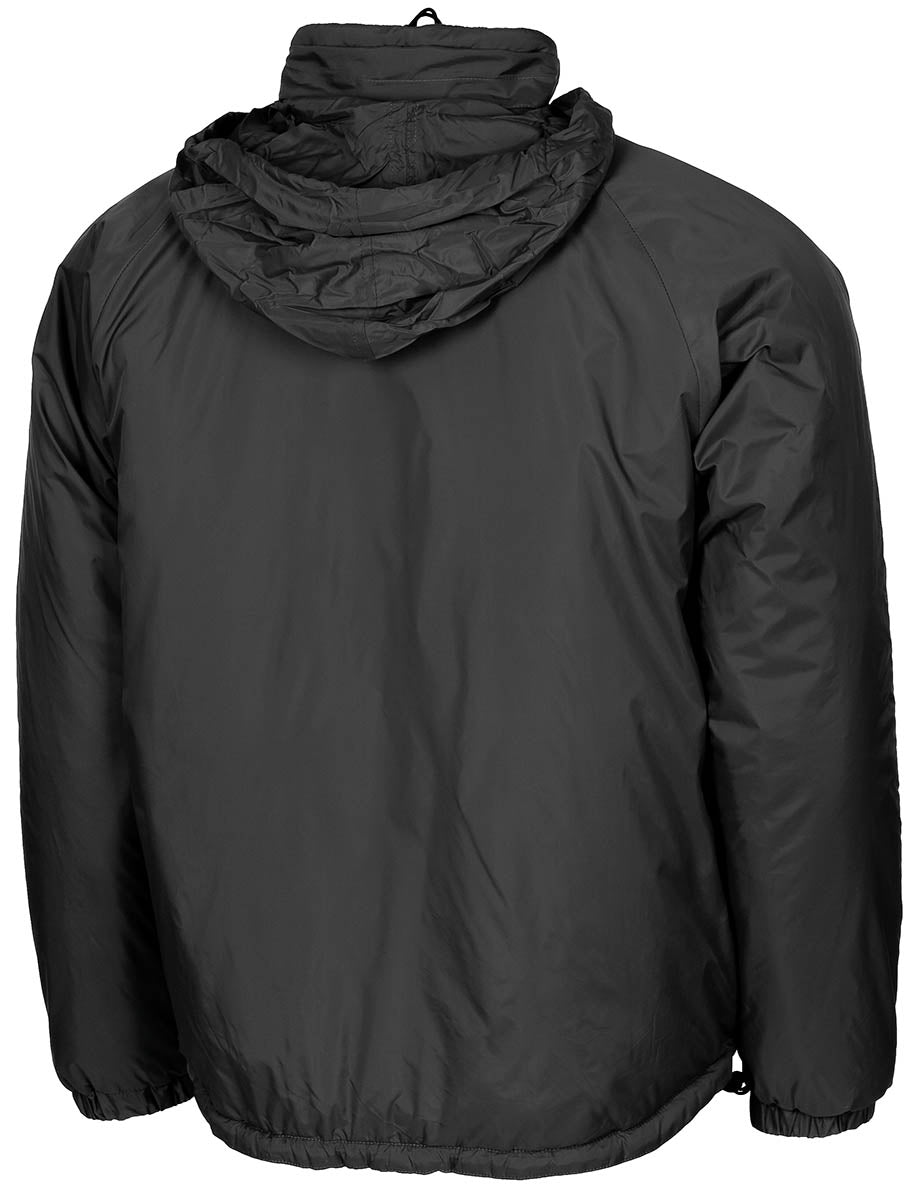 Geacă Iarnă Brit. Thermojacke Negru MFH - Glugă Ascunsă, Guler Fleece