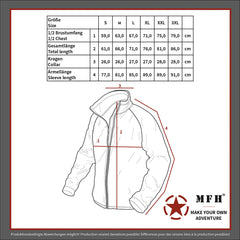 Geacă Iarnă Brit. Thermojacke Negru MFH - Glugă Ascunsă, Guler Fleece