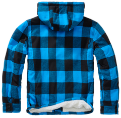 Geaca Lumber Hooded Black/Blue Gingham Brandit - Caldura Urbana Versatila