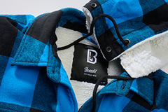 Geaca Lumber Hooded Black/Blue Gingham Brandit - Caldura Urbana Versatila