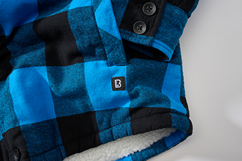 Geaca Lumber Hooded Black/Blue Gingham Brandit - Caldura Urbana Versatila