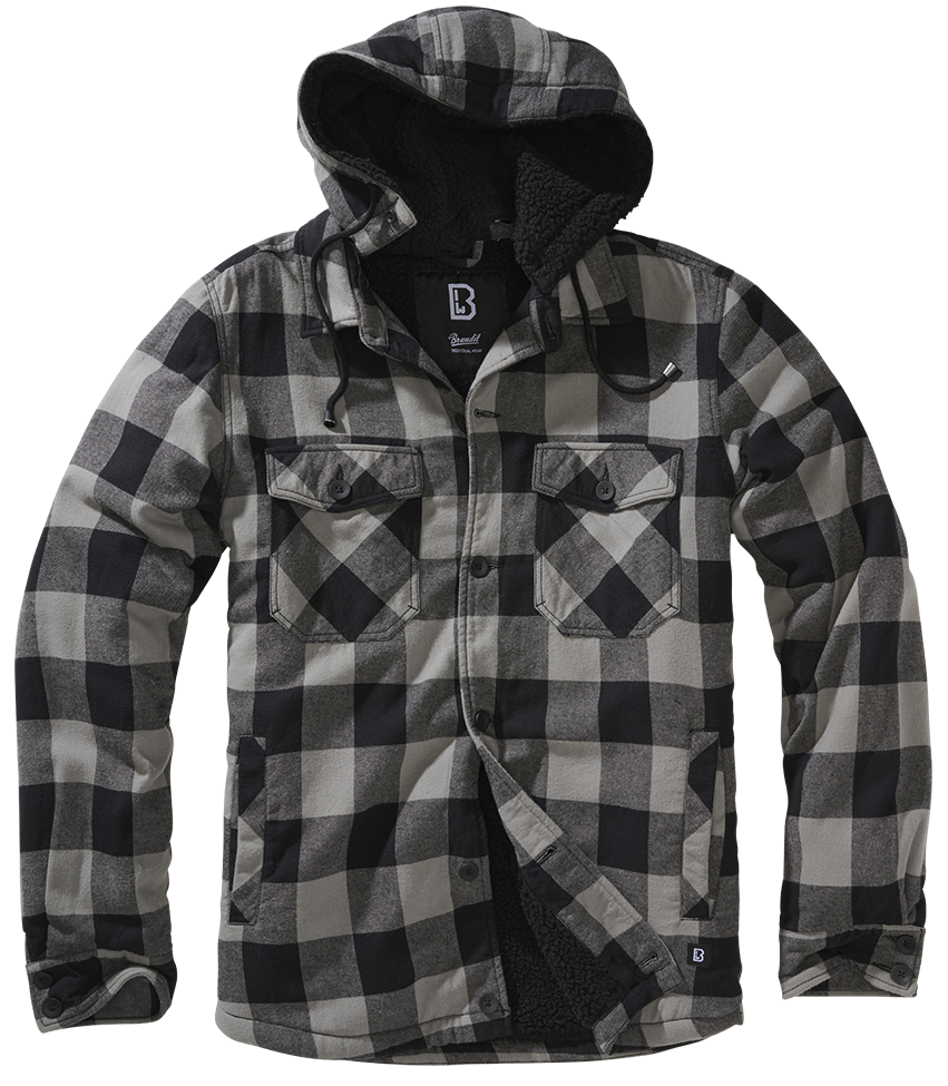 Geaca Lumber Hooded Black/Charcoal Brandit - Stil Urban Robust