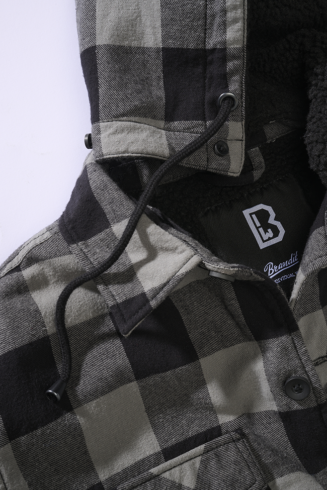 Geaca Lumber Hooded Black/Charcoal Brandit - Stil Urban Robust
