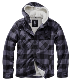 Geaca Lumber Hooded Black/Grey Gingham Brandit - Caldura si Stil Autentic