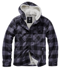 Geaca Lumber Hooded Black/Grey Gingham Brandit - Caldura si Stil Autentic