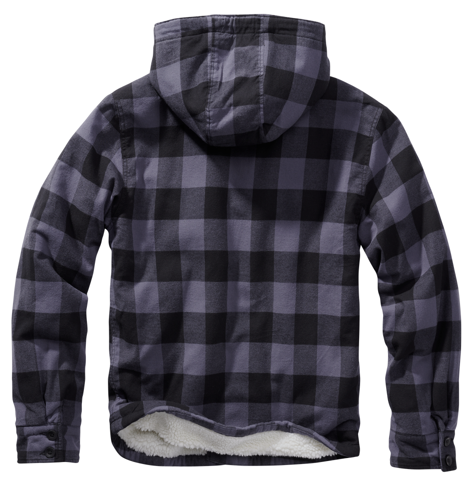 Geaca Lumber Hooded Black/Grey Gingham Brandit - Caldura si Stil Autentic