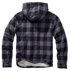 Geaca Lumber Hooded Black/Grey Gingham Brandit - Caldura si Stil Autentic