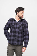 Geaca Lumber Hooded Black/Grey Gingham Brandit - Caldura si Stil Autentic