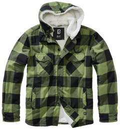 Geaca Lumber Hooded Black/Olive Gingham Brandit - Caldura si Stil Autentic