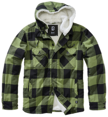 Geaca Lumber Hooded Black/Olive Gingham Brandit - Caldura si Stil Autentic