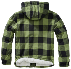 Geaca Lumber Hooded Black/Olive Gingham Brandit - Caldura si Stil Autentic