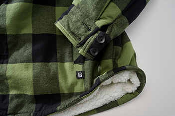 Geaca Lumber Hooded Black/Olive Gingham Brandit - Caldura si Stil Autentic