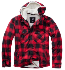 Geaca Lumber Hooded Red/Black Checkered Brandit - Caldura Urbana si Stil
