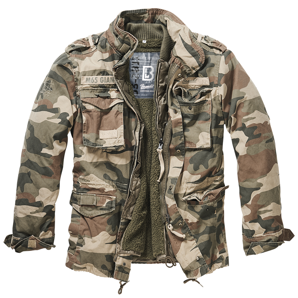 Geaca M65 Giant Light Woodland Brandit - Usor si Robust