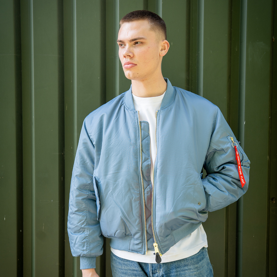 Geacă MA-1 Bomber Vintage denim Fostex Garments - Autenticitate și Rezistență