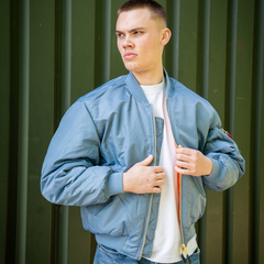 Geacă MA-1 Bomber Vintage denim Fostex Garments - Autenticitate și Rezistență