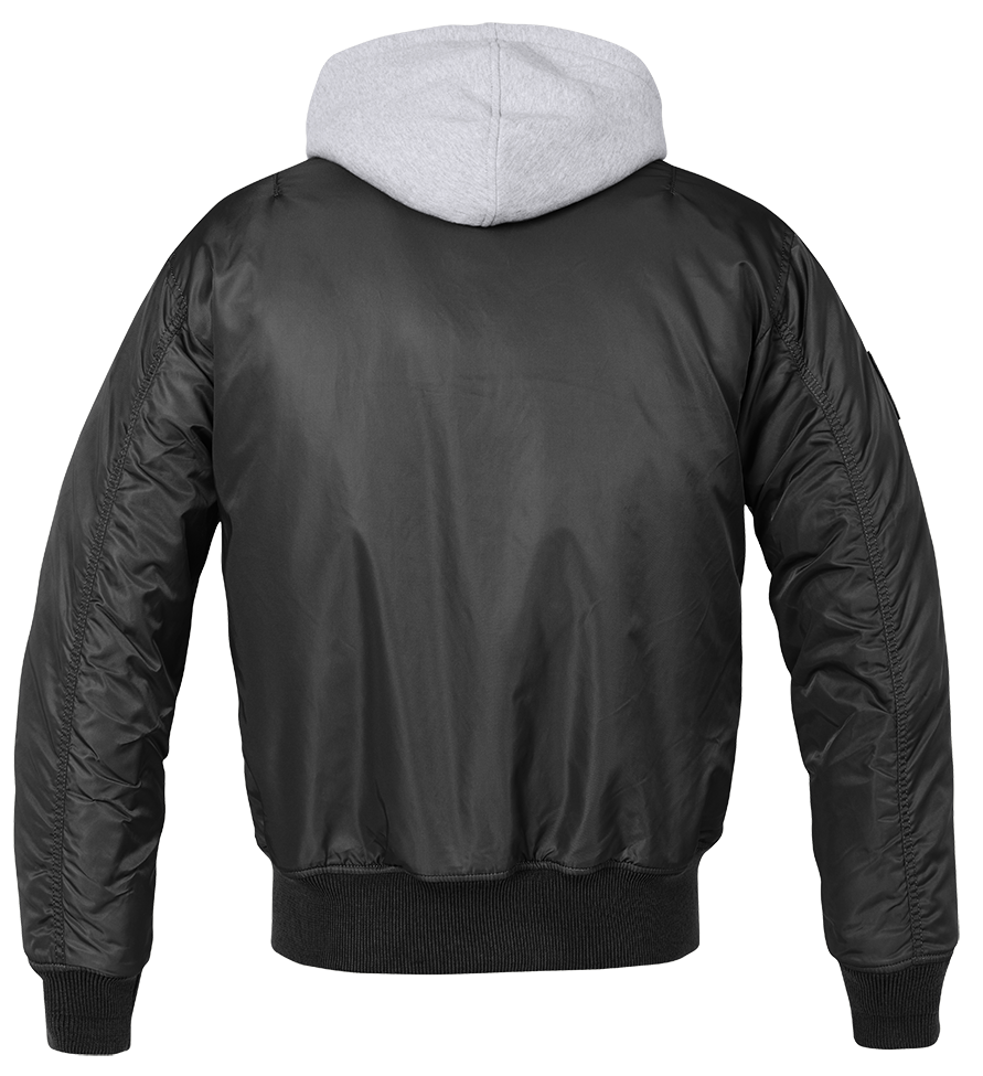 Geaca MA1 Sweat Hooded Black/Grey Brandit - Confort Superior