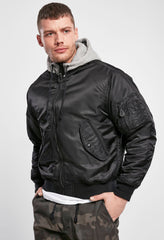 Geaca MA1 Sweat Hooded Black/Grey Brandit - Confort Superior