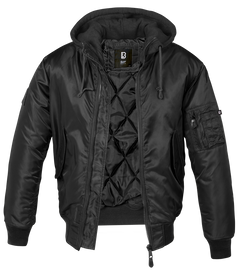 Geaca MA1 Sweat Hooded Negru Brandit - Caldura si Rezistenta