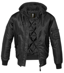 Geaca MA1 Sweat Hooded Negru Brandit - Caldura si Rezistenta