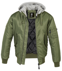 Geaca MA1 Sweat Hooded Olive/Grey Brandit - Caldura si Mobilitate