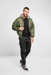 Geaca MA1 Sweat Hooded Olive/Grey Brandit - Caldura si Mobilitate