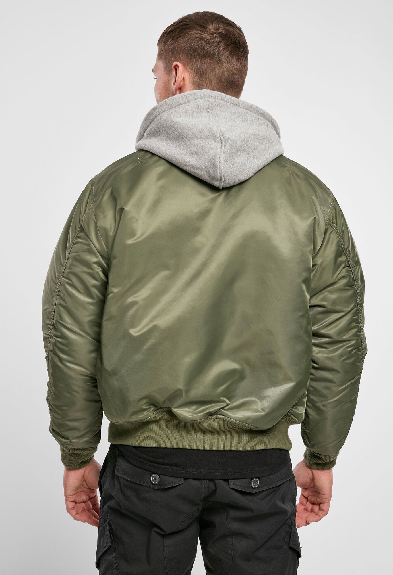 Geaca MA1 Sweat Hooded Olive/Grey Brandit - Caldura si Mobilitate