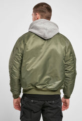 Geaca MA1 Sweat Hooded Olive/Grey Brandit - Caldura si Mobilitate