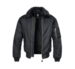 Geaca MA2 Fur Collar Negru Brandit - Caldura si Mobilitate