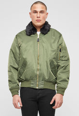 Geaca MA2 Fur Collar Olive Brandit - Caldura si Mobilitate Optima