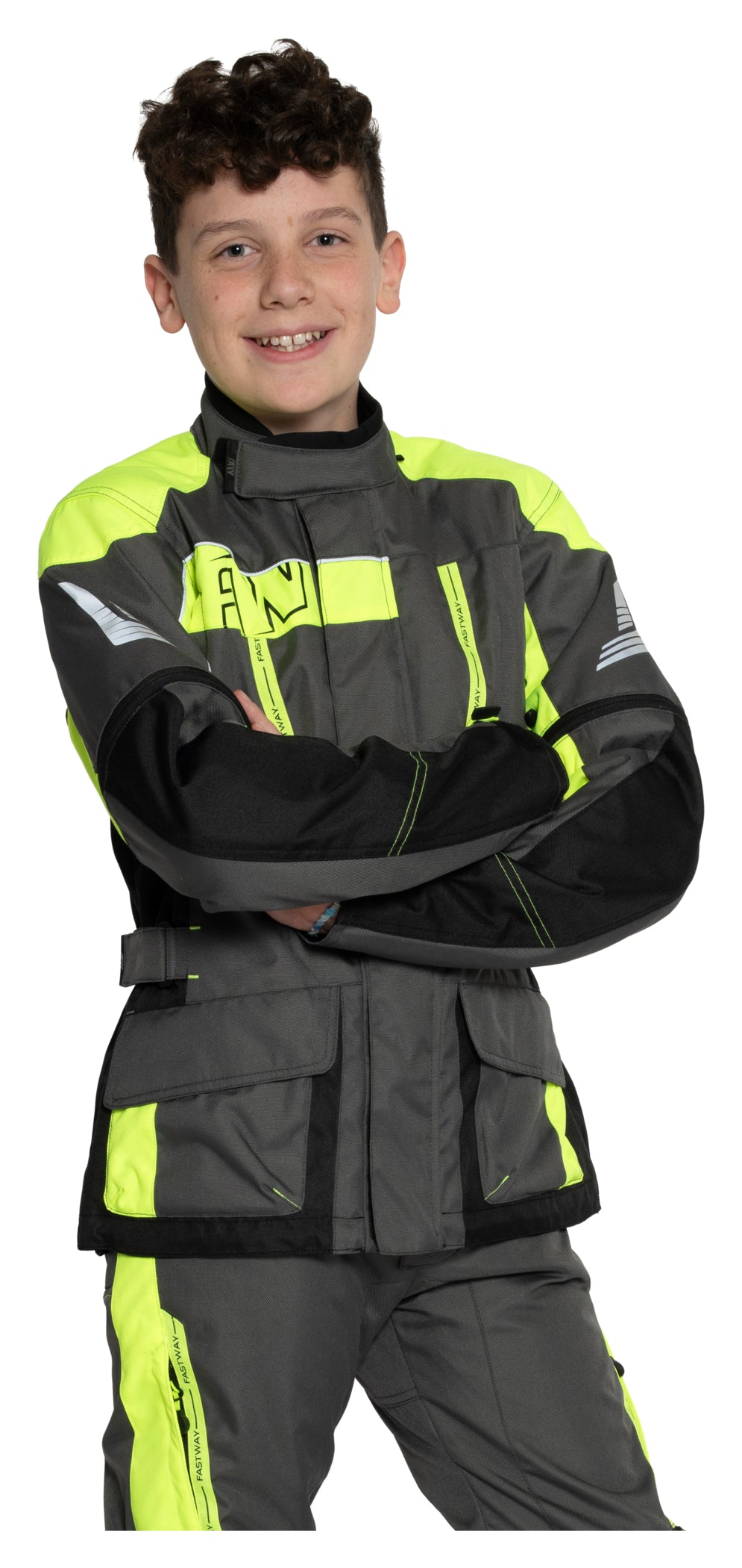 Geacă Moto Copii Touring Kids 191 Fastway - Mâneci Ajustabile