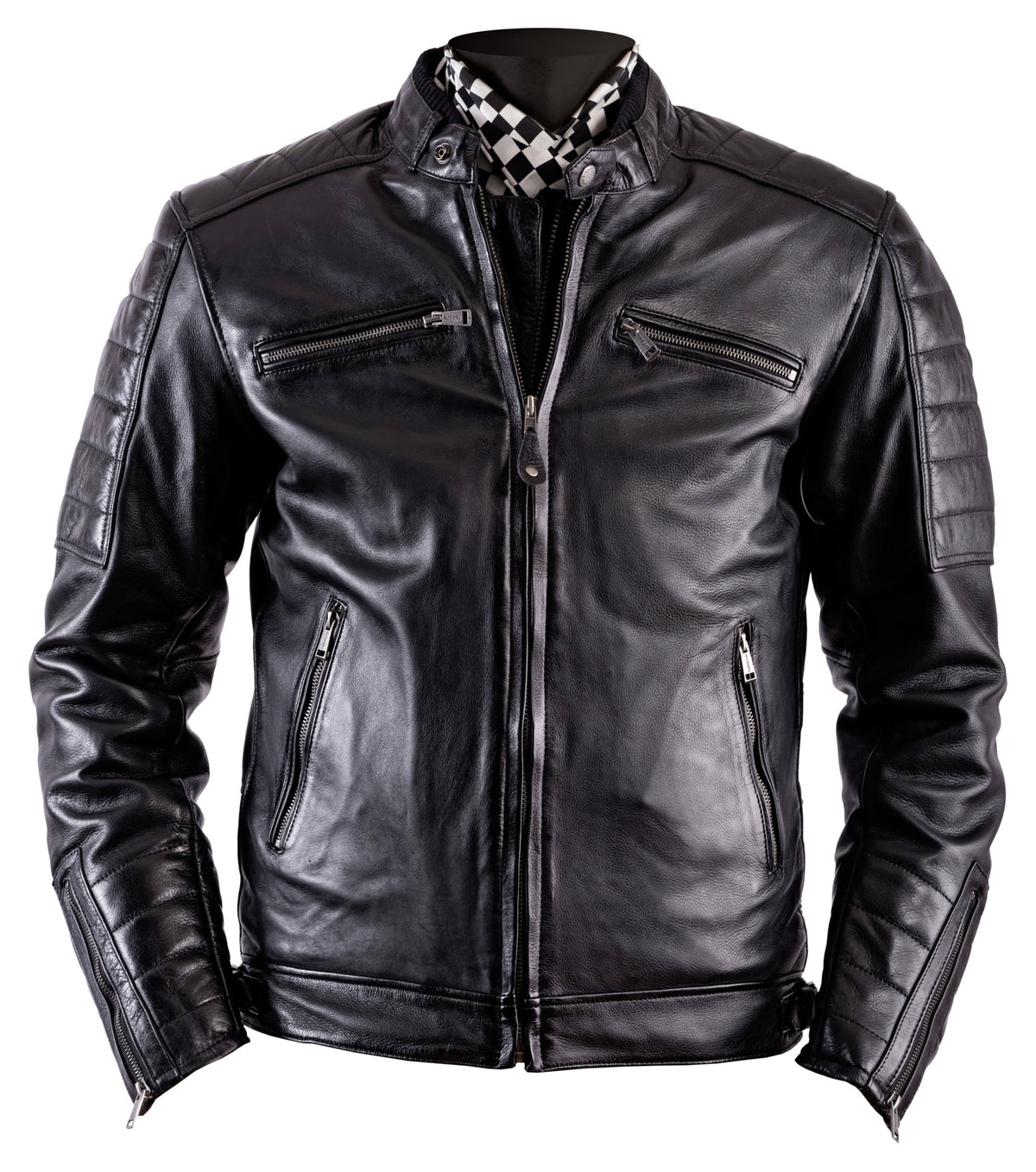 Geacă Moto Cruiser Rag Louis - Piele, Membrană, Protecții