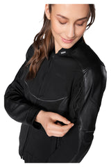 Geacă Moto Damă VSJ-3 Vanucci - Piele & Softshell, Protecții Clasa A