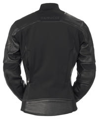 Geacă Moto Damă VSJ-3 Vanucci - Piele & Softshell, Protecții Clasa A